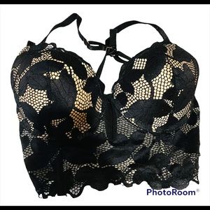 Black deep plunge bra top , very cute fit .